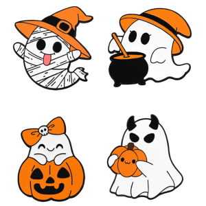 Adorable Halloween Specters With Pumpkin Cartoon Brooch Alloy For Costumes And Outfits