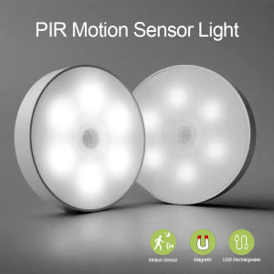 Rechargeable Sensor Night Lamp With Motion Sensor Warm/White Lighting USB Charging Bedroom Decoration Wireless Led