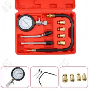 8Pcs เครื่องวัดความ เครื่องวัดกำลังอัดเบนซิน เครื่องวัดความดันเครื่องยนต์เบนซินชุดชุดเครื่องมือ E60
