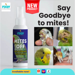 PIKOY Mites Off for Scaly Face and Leg Mites in Birds Parrots Iwas Kati Kati at Pagbubunot ng bala...
