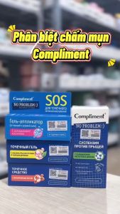 Gel bôi mụn cấp tốc Compliment No Problem 25ml SOS AHA-BHA-PHA Tea Tree
