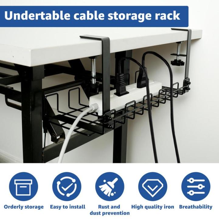 Under Desk Cable Management Tray Removable Under Desk Cable Racks No