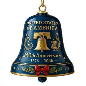 [COD]  New Product 2D Acrylic panel 250 Anniversary Ornament Christmas Tree Clock Decoration Pendant Holiday Decoration
