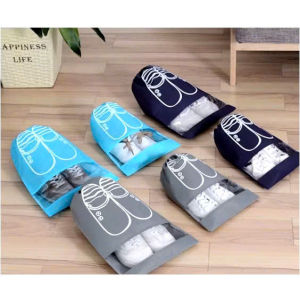 Túi đựng giày dép du lịch vải có dây rút chống bẩn size to