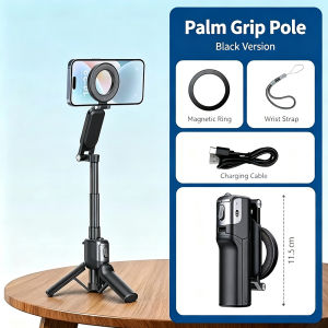 Mini Magnetic Phone Holder Selfie Stick With Bluetooth Remote Control Pocket Telescopic Tripod Stand For Phone