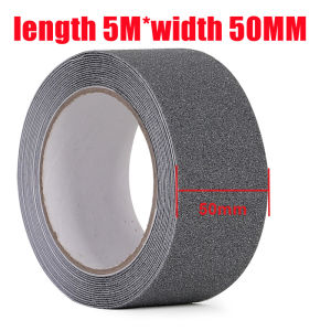 Anti Slip Traction Tape with Glow in Dark Green Stripe 5m*5cm-Best Grip Friction Abrasive Adhesive for Stairs Tread Step Indoor and Outdoor