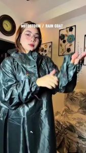 Full‑Length Raincoat for AdultsPVC Fabric Heavy Rainproof Single Motorcycle Cycling&Hiking Raincoat