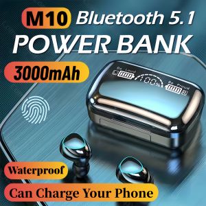 M10 TWS Bluetooth Wireless Earphone 3D Stereo HiFi Sound Quality headsets noise canceling earbuds