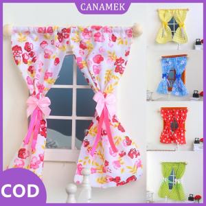 CANAMEK✨ 1 12 Dollhouse ngọt ngào hoa rèm cửa mô hình Dollhouse mô phỏng đồ nội thất trang trí búp bê nhà sống cảnh phụ kiện trang trí