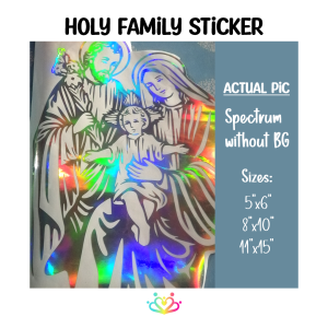 A4i Graphics Holy Family Vinyl Sticker: 10\"x13\", 6\"x7\", & 8\"x10\"