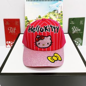 Mũ Lưỡi Trai Cho bé Gái Thêu Hình Mèo Kitty Siêu CuTe /Bé Từ 3 Tuổi -6 Tuổi .
