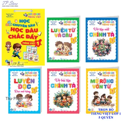 Sách - Combo Túi Trọn Bộ TOÁN Và TIẾNG VIỆT Lớp 1 - Có Đáp Án - Học Chuyên Sâu Học Đâu Chắc Đấy Cả năm (12 cuốn )