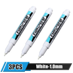5pcs 0.7/1.0/2.5mm White Marker Pen Oily Waterproof Gel Pens DIY Graffiti Sketching Markers Stationery Writing School Supplies