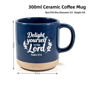 【4 Colors】300ml Ceramic Coffee Mug 陶瓷咖啡杯 Christian Office Gift Christmas Gift Ideas