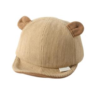 Cozy Baby Bear Caps Nursery Hat Corduroy Fabric Protects Delicate Head Ages 6-18 Months