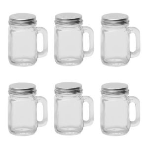 2/4/6Pcs 35ml Mini Glass Sealed Bottle for Jam Honey Coffee Concentrate Milk Juice Leakproof Bottle with Lid Portable Empty Jar