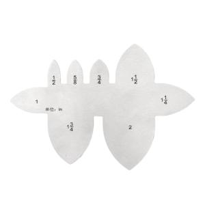 การทำสเกลเกจวัดเหล็กสแตนเลสกลมหลุมที่ชัดเจนสำหรับเข็มขัดตัดเย็บทำอุปกรณ์วัดเข็มขัดเครื่องมือ