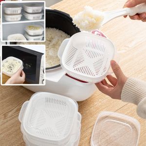 【Timeup】พร้อมส่ง กล่องถนอมอาหาร กล่องข้าวสาร ผลไม้ พร้อมฝาปิด ทนความร้อน วางซ้อนกันได้ 3 ชิ้น