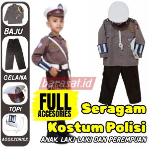 Baju Karnaval Polisi Anak Kostum Profesi Anak Polwan Baju Sragam Setelan Polisi Perempuan