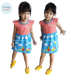 George & Izabella - Girl Cotton Dress/ Kids Dress/ Girl Clothing/ Baju Budak Perempuan