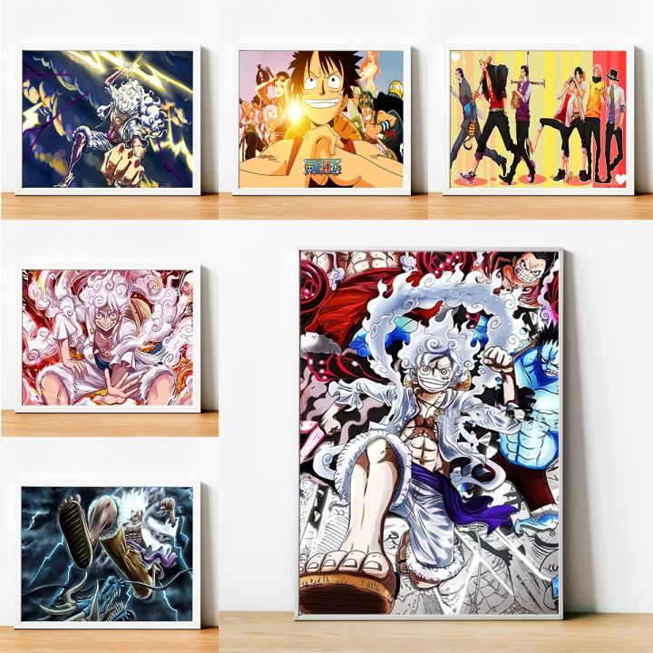 ☎ Anime Fifth Gear 5 Luffy ONE PIECE Posters for Wall Decor Poster
