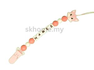 Premium Baby Teether Food Grade Silicone FREE 5 LETTERS Pacifier Clip Holder Teether Nama Baby / Pengangkut Puting Bayi