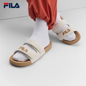 [ MUST BUY! | 3 Colors - Switchable Straps ] FILA CORE DONUT FASHION MODERNO Womens Slippers Beach Outdoor Sandal Woman (Antique White / White-Blue / Green) - Slipper | Slides | Sliders for Woman