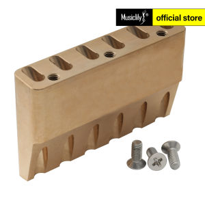 Musiclily Siêu 54Mm Chuỗi Khoảng Cách 42Mm Độ Sâu Đầy Đủ đồng thau rắn Khối Cho Gotoh 510T Loạt Ngựa đàn Tremolo