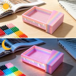 GONUUWGL with Lid Bead Sorting Tray Dust-proof Efficient Fuse Beads Picking Tray Multi-Functional Precision Tools Bean Shoveling Pen Bead Art
