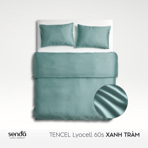 Bộ chăn gối 3 món Sen Đá Home Bedding lụa Tencel cao cấp trơn màu set 1 chăn 2 vỏ gối