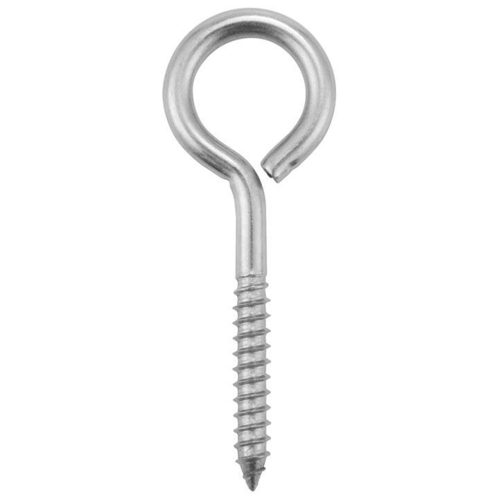 (RQJT) 10 Pack Stainless Steel Eye Shape Screws Metal Hook Wood ...