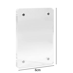 Acrylic Refrigerator Magnetic Frame Clear Reversible Refrigerator Magnet Photo Frame Display Frame
