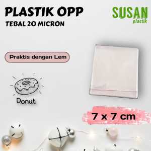 OPP LEM 7X7 TEBAL 20 MICRON/ PLASTIK KEMASAN KUE RISOL/ KUE PIA/ AKSESORIS WANITA