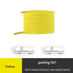 Elastic Shoe Laces Without Ties Metal Lock No Tie Shoe Laces Simple Installation Convenient Child Aldult Lazy Shoes Lace 1 Pair