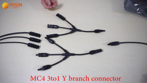 Risin 3in1 MC4 Connector Y Type Parallel Connection Solar Panel System Waterprrof PV Connector Branch