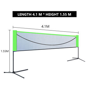 Portable Badminton Net Set With Stand and Carry Bag Folding Volleyball Tennis Badminton Net Easy Setup outdoor& indoor