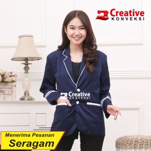JAS OSIS Jas Sekolah navy lis putih Jas Almamater Jas Pesantren Jas variasi lis Jas Nikah