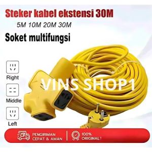 Kabel Sambungan Multi Fungsi /Colokan Kabel Listrik /Kabel Kerja Bengkel Panjang Kabel 10meter Soket 4 Cabang