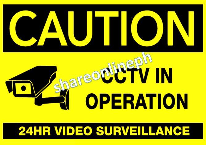 Laminated Signages CCTV In Operation Signage Sign Boards | Lazada PH