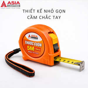 Thước Cuộn ASIA 5m Chính Hãng | Bản 19mm & 25mm | Thước Lỗ Ban Phong Thủy | Tự Động Thu Hồi Đo Chính Xác