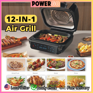 12-in-1 Air Steak Grill 6L Multifunction Air Fryer Oven Steam Roast Grill Bake Turbo 360° Hot Air Touch Control Low Oil Cooking