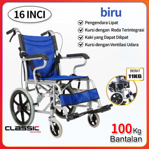 kursi roda medis Traveling Bisa Dilipat - Kursi roda Alluminium Bisa Dilipat