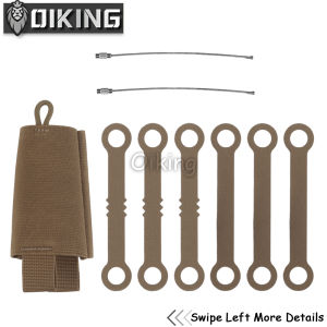 Oiking Tactical Fluorescent Stick Storage Bag Can Hold Six Light Sticks Used in A Variety of Combinations Top Hanging Rope 2 Types of Pull Rings for Outdoor Hunting