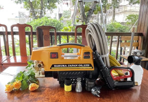 Máy rửa xe cao áp sakura dây 15m súng dài - Máy rửa xe