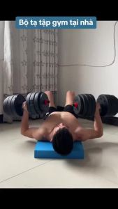 Bộ tạ tập gym đa năng Loại 1 cao cấp lắp ghép tạ 10kg - 20kg -30kg -40kg tập vai - tay - ngực