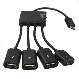 ARAFURA - Multifunction Micro USB OTG Hub 4 in 1 Data Cable & Charge - M3H4