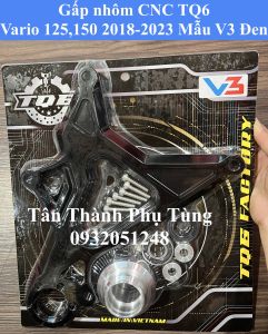 Gấp nhôm CNC TQ6 Vario 125150 2018-2023 Màu Đen- Mẫu V3