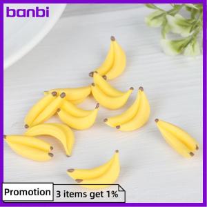 banbi JiaShuo Baby 10Pcs 1:12 Dollhouse Miniature Fruit Banana Dolls House Food Accessories Toys