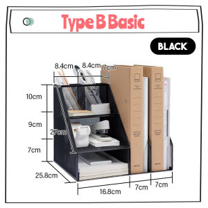 [1PC] Encora Rak Buku Kertas Table Document Rack A4 Paper Organizer Desk Stationery Shelf File Book Holder Rak Kertas 文件夹架