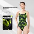 New Women's Racing Swimsuit Highly Elastic and Chlorine Resistant Professional Training Competition Swimwear Female High Cut Leg One Piece Swimsuit. 